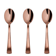 Exquisite Rose Gold Plastic Spoons | 40 Count