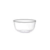 Classic Clear & Black Rim Design Plastic Bowls (40 Count) - Yom Tov Settings