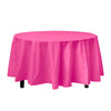 Premium Round Cerise Plastic Tablecloth | 96 Count - Yom Tov Settings
