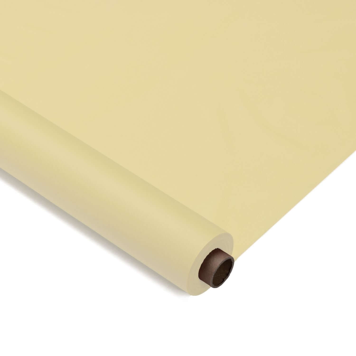 40 In. X 100 Ft. Premium Light Yellow Plastic Table Roll | 6 Pack - Yom Tov Settings