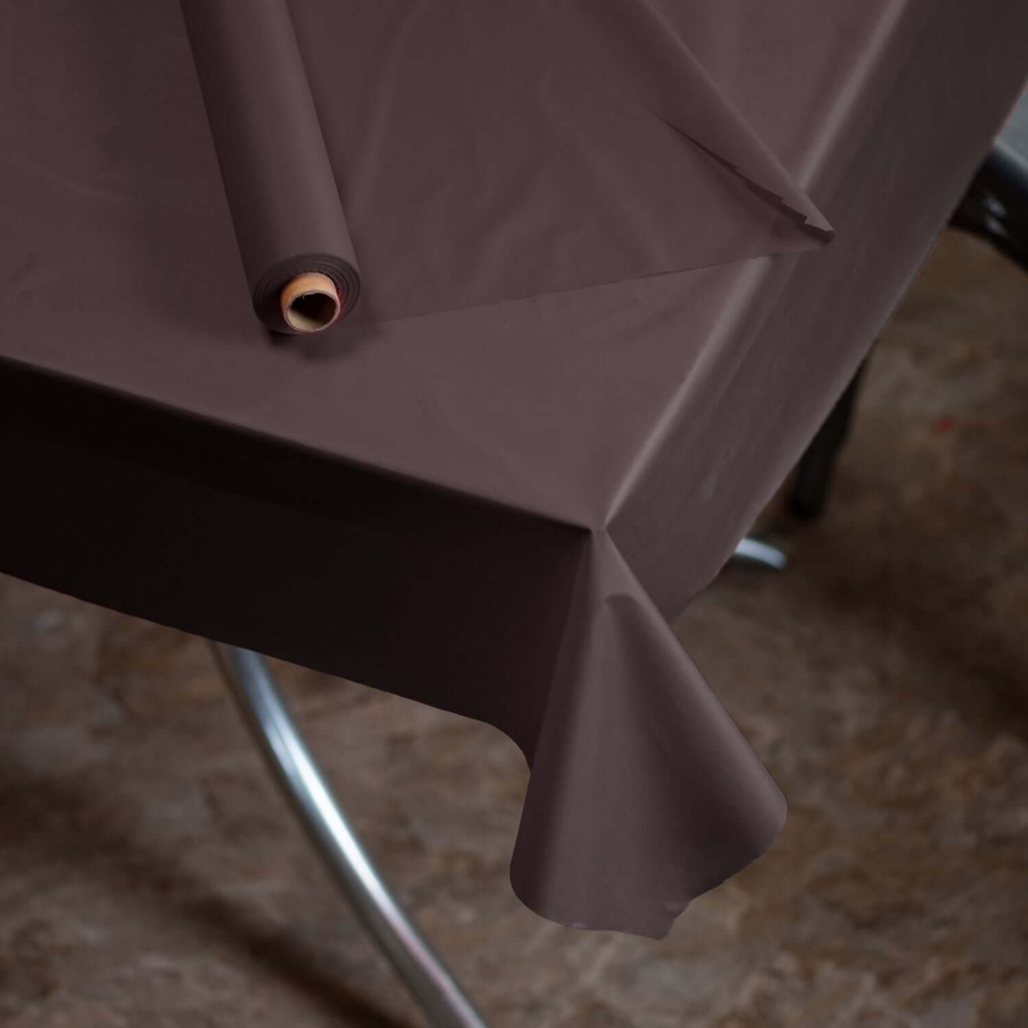 40 In. X 300 Ft. Premium Brown Plastic Table Roll | 4 Pack - Yom Tov Settings