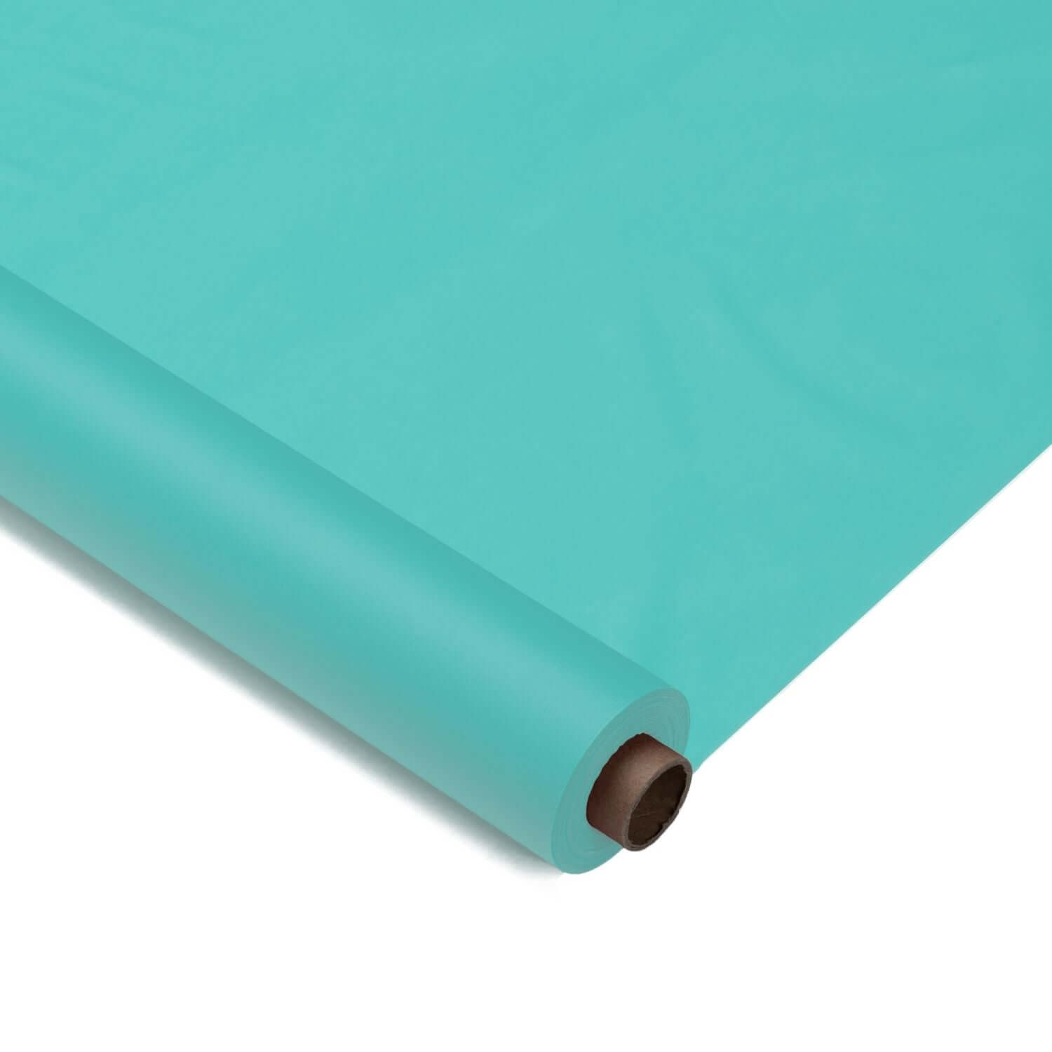 40 In. X 100 Ft. Premium Aqua Plastic Table Roll | 6 Pack - Yom Tov Settings