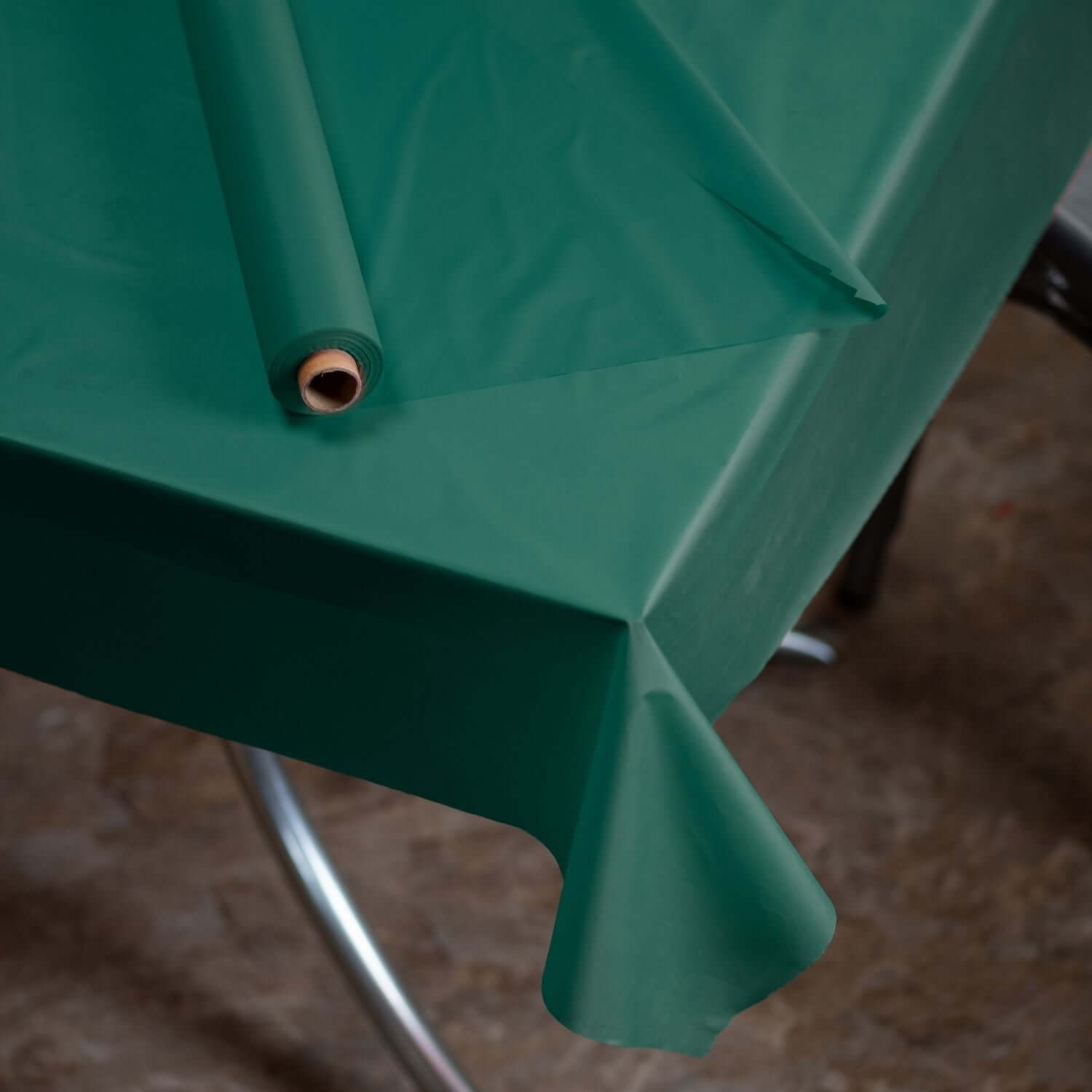 40 In. X 100 Ft. Premium Dark Green Plastic Table Roll | 6 Pack - Yom Tov Settings