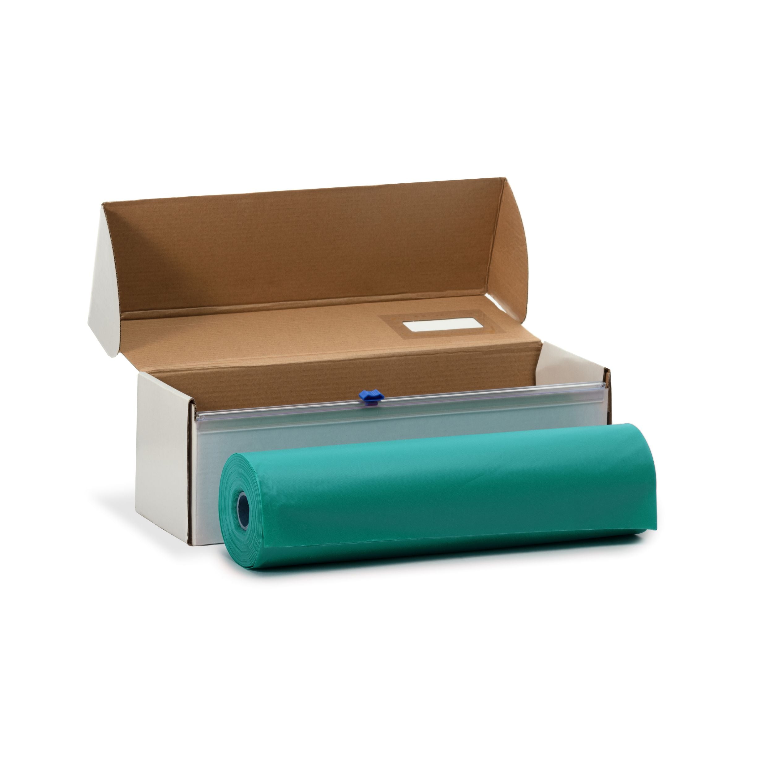 54" X 100' Cut To Size Teal Plastic Table Rolls | 6 Pack