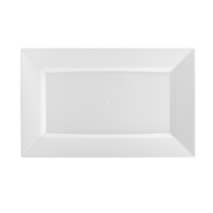 12.75 In. White Rectangular Plate | 40 Count