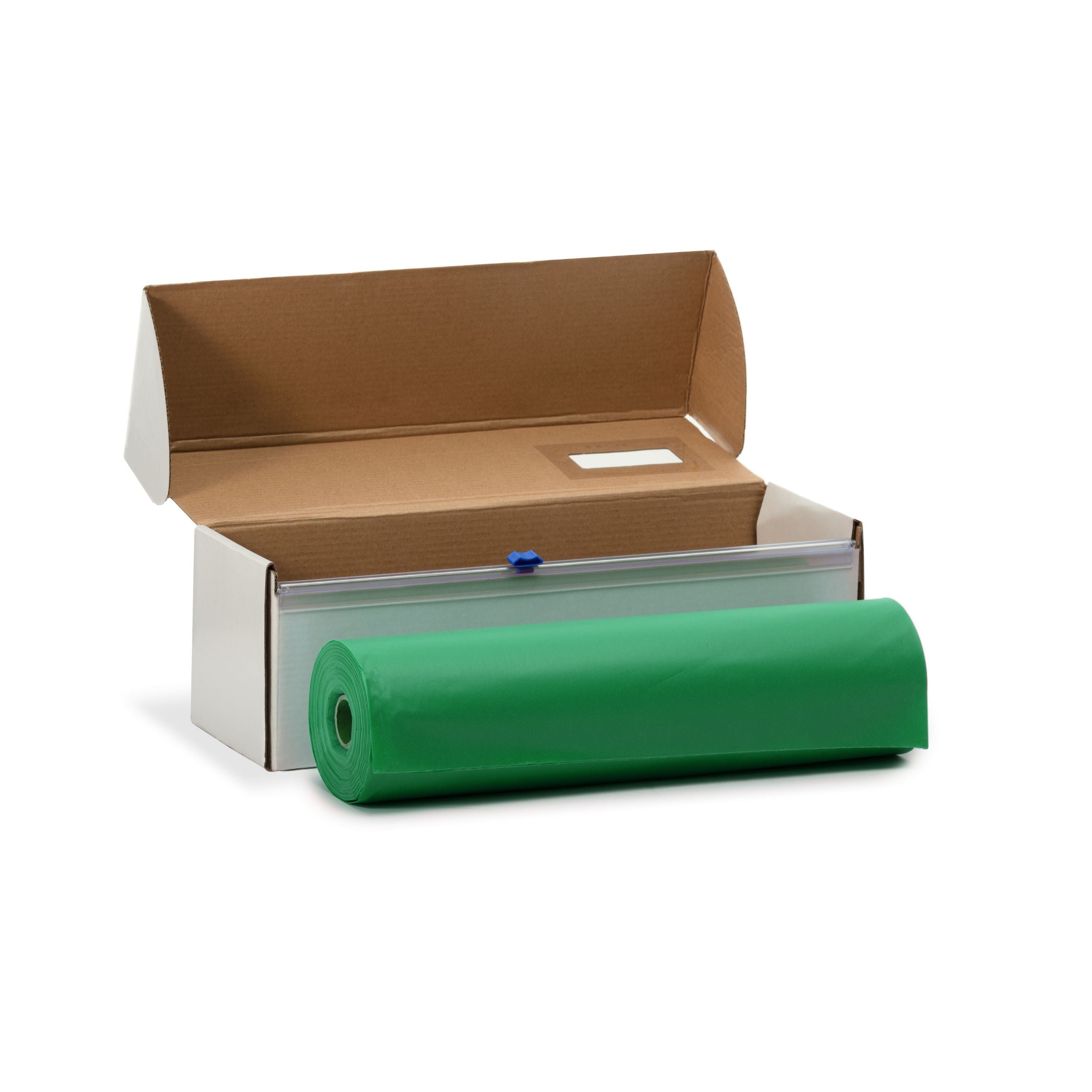 54" X 100' Cut To Size Emerald Green Plastic Table Rolls | 6 Pack