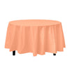 Load image into Gallery viewer, Peach Round Plastic Tablecloth | 48 Count - Yom Tov Settings