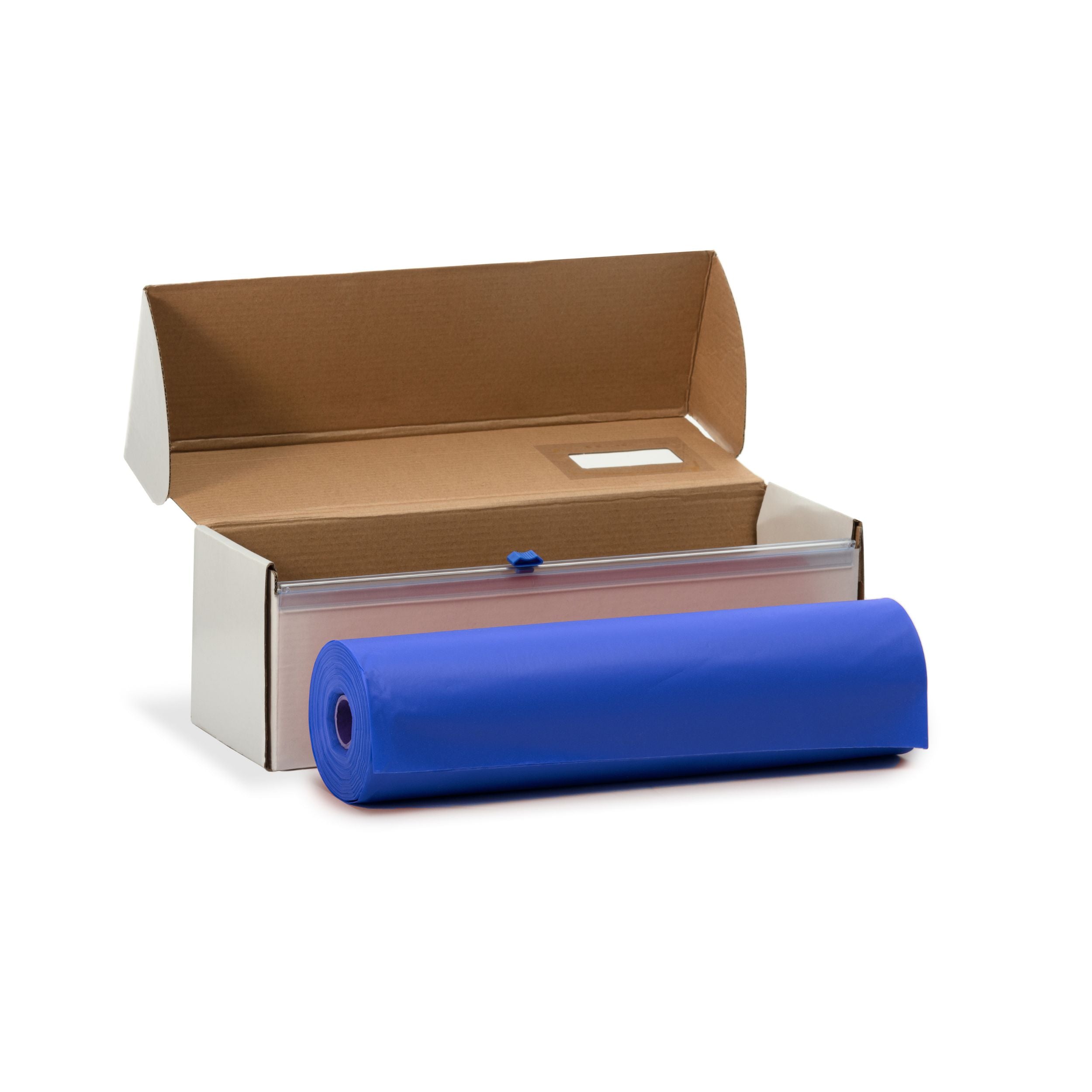 54" X 100' Cut To Size Dark Blue Plastic Table Roll | 6 Pack