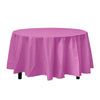 Premium Round Magenta Plastic Tablecloth | 96 Count - Yom Tov Settings