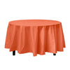 Orange Round Plastic Tablecloth | 48 Count - Yom Tov Settings