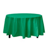 Emerald Green Round Plastic Tablecloth | 48 Count - Yom Tov Settings