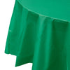 Premium Round Emerald Green Plastic Tablecloth | 96 Count - Yom Tov Settings