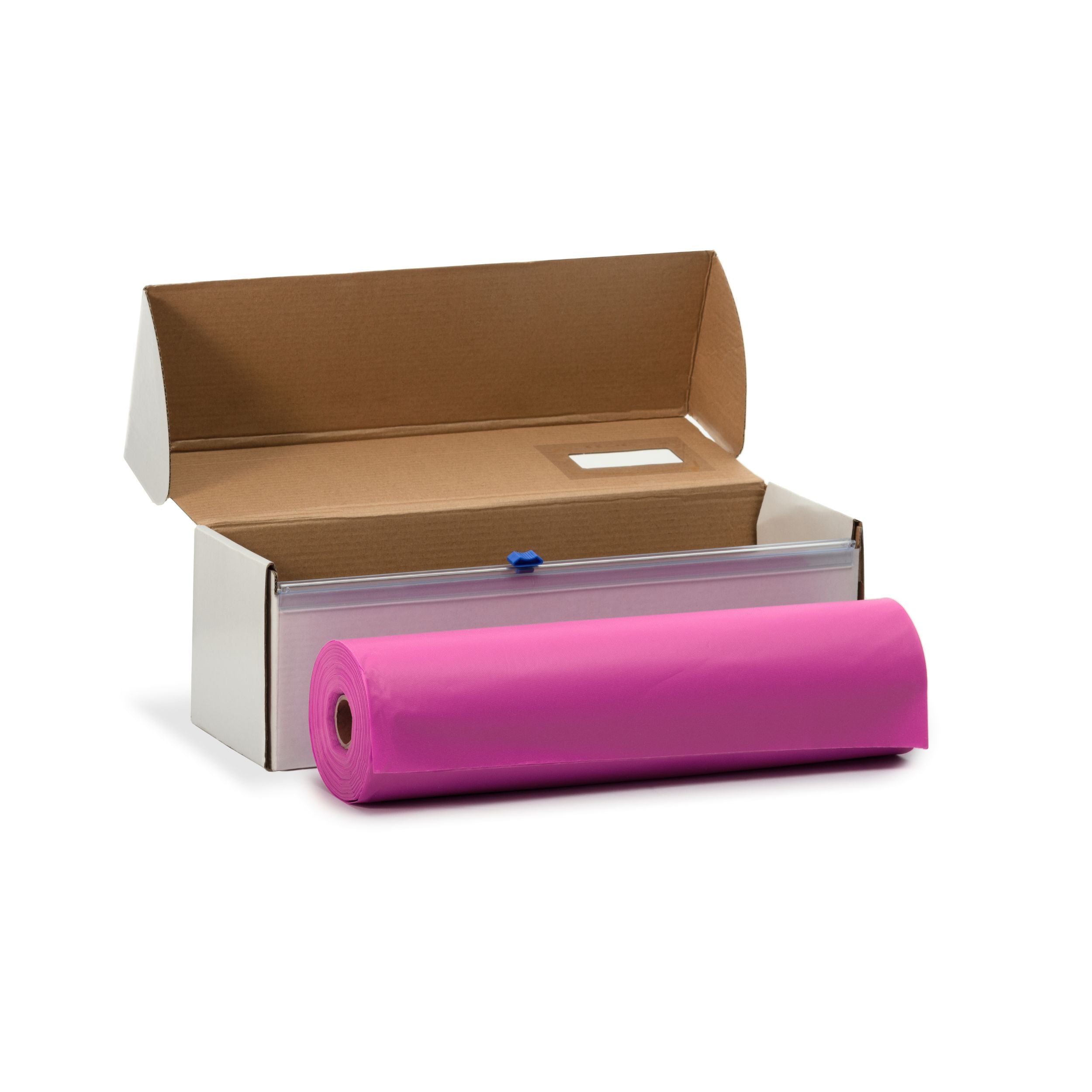 54" X 100' Cut To Size Cerise Plastic Table Roll | 6 Pack