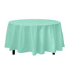 Premium Round Mint Plastic Tablecloth | 96 Count - Yom Tov Settings