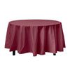 Burgundy Round Plastic Tablecloth | 48 Count - Yom Tov Settings