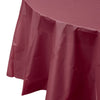 Burgundy Round Plastic Tablecloth | 48 Count - Yom Tov Settings