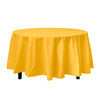 Yellow Round Plastic Tablecloth | 48 Count - Yom Tov Settings