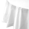 Premium Round White Plastic Tablecloth | 96 Count - Yom Tov Settings