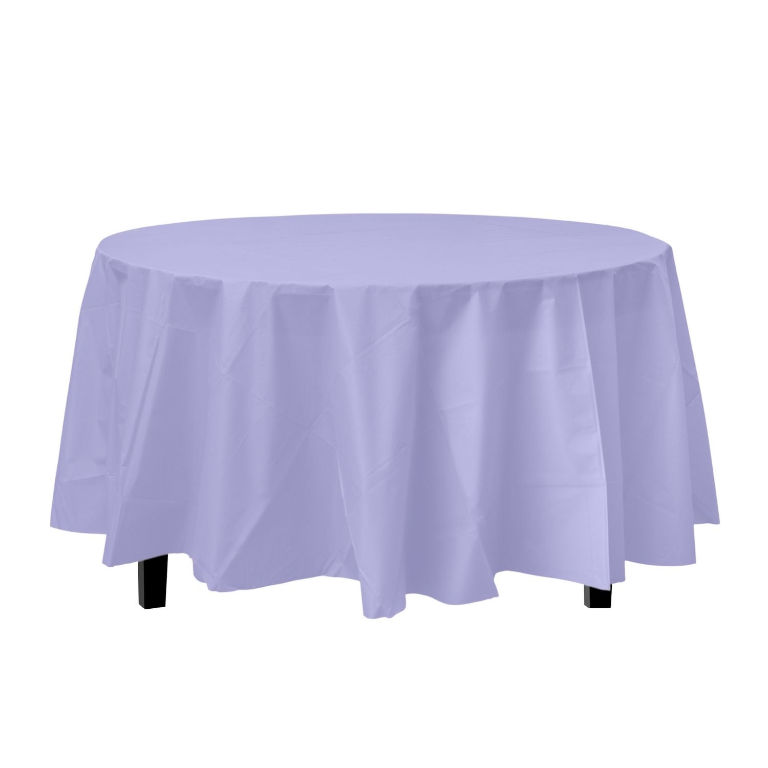 Lavender Round Plastic Tablecloth | 48 Count - Yom Tov Settings