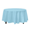 Load image into Gallery viewer, Light Blue Round Plastic Tablecloth | 48 Count - Yom Tov Settings