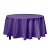 Purple Round Plastic Tablecloth | 48 Count - Yom Tov Settings