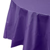 Purple Round Plastic Tablecloth | 48 Count - Yom Tov Settings