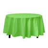 Premium Round Lime Green Plastic Tablecloth | 96 Count - Yom Tov Settings