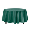 Dark Green Round Plastic Tablecloth | 48 Count - Yom Tov Settings
