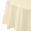 Ivory Round Plastic Tablecloth | 48 Count - Yom Tov Settings