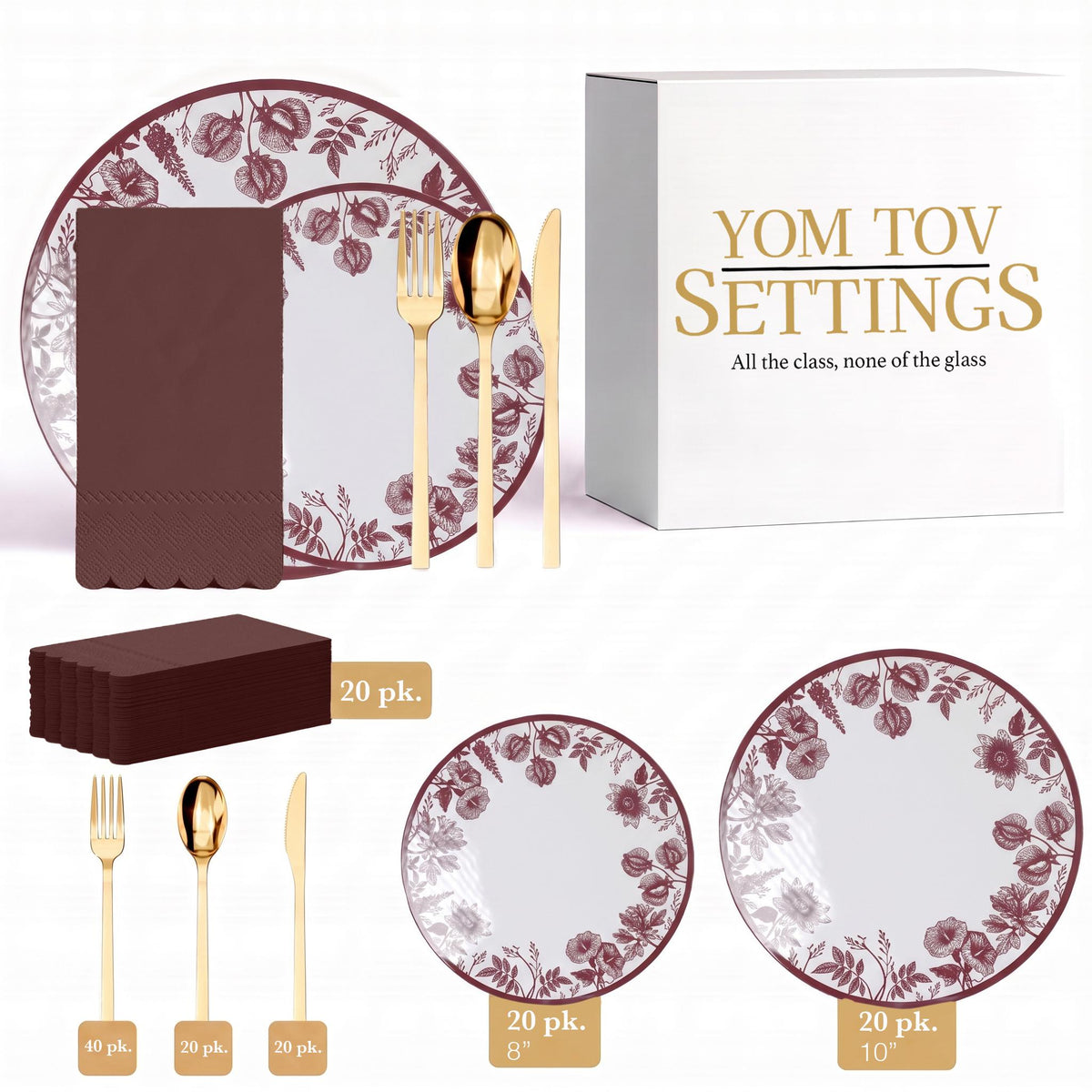 Service for 20 | Kippur & Candlelight - Gold