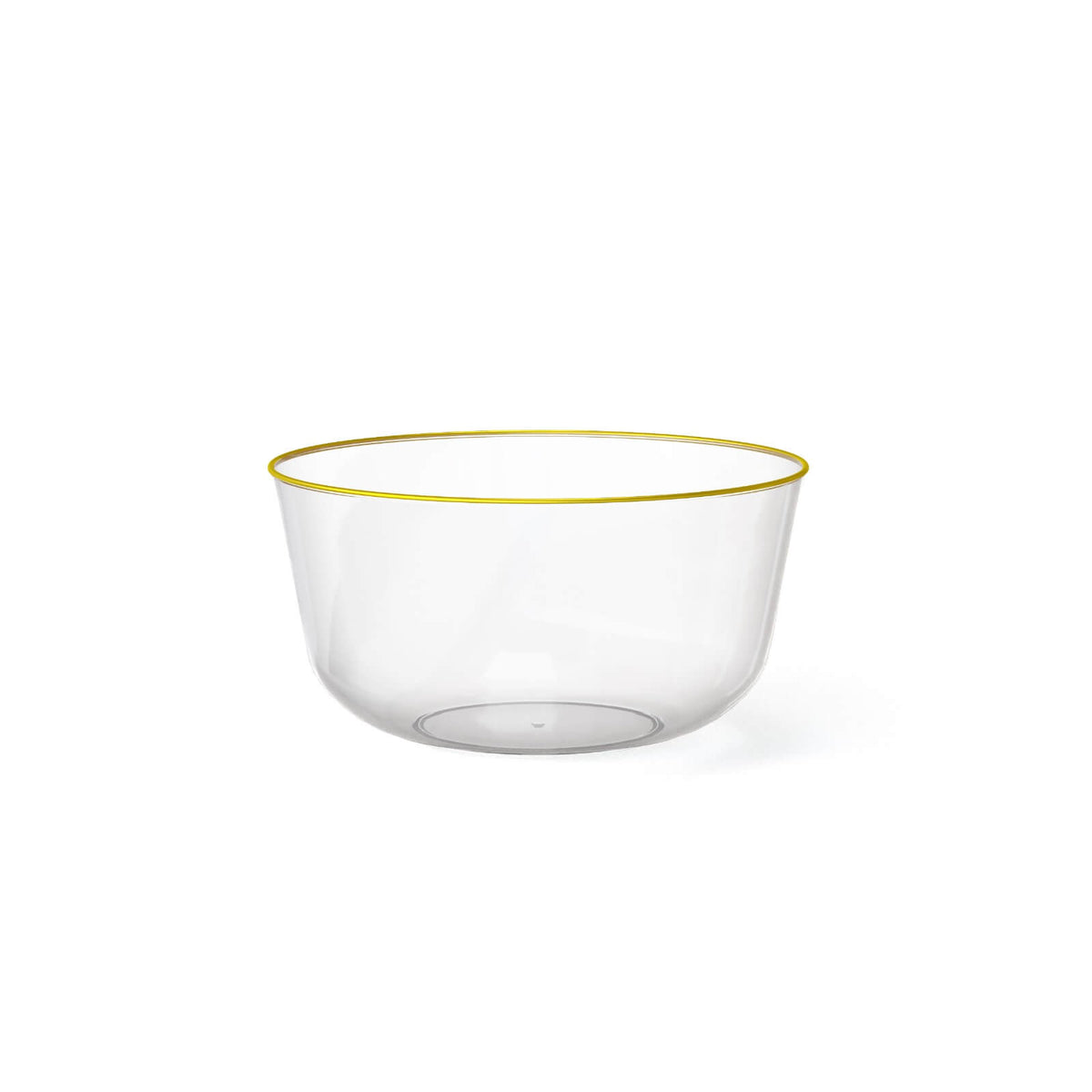 16 Oz. Clear/Gold Rim Plastic Bowls | 120 Count