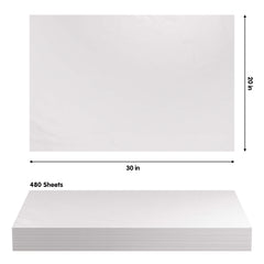 20 In. x 30 In. White Tissue Paper | 480 Sheets