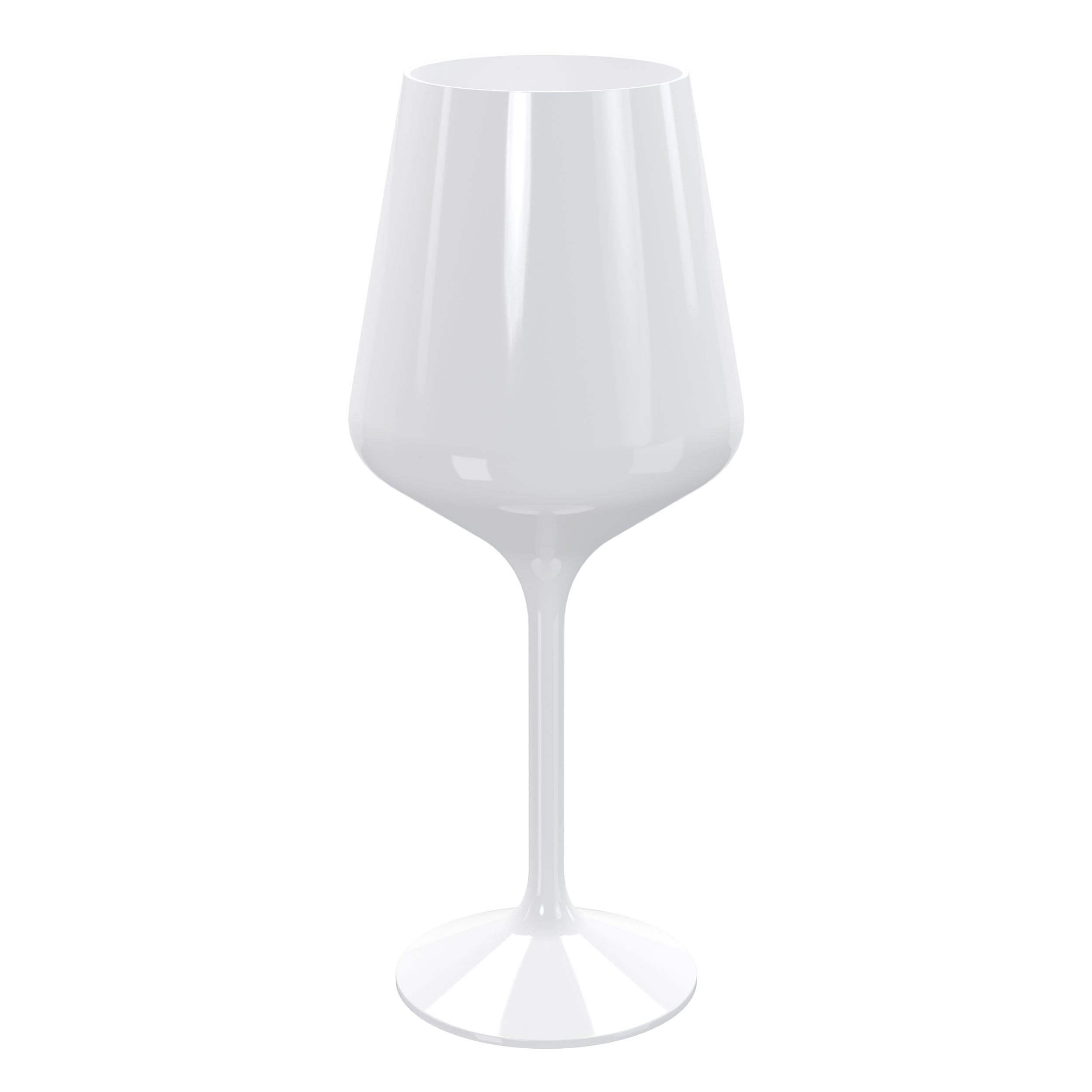 Reusable 16 Oz. White Stemmed Wine Glasses | 12 Count