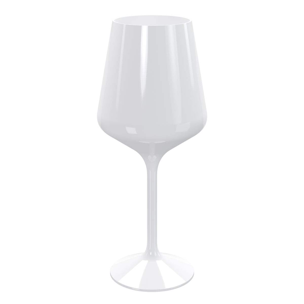 16 Oz. White Stemmed Plastic Wine Glasses | 12 Count