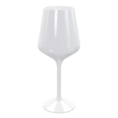 16 Oz. White Stemmed Plastic Wine Glasses | 12 Count