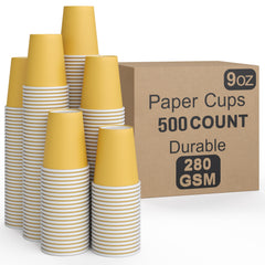 9 Oz. Yellow Paper Cups | 500 Count