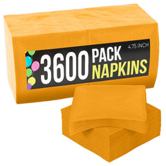 Yellow Beverage Napkins | 3600 Pack