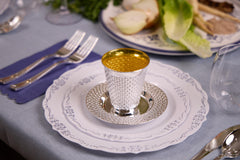 420 Piece White/Navy Victorian Combo Set | Serves 60 Guests