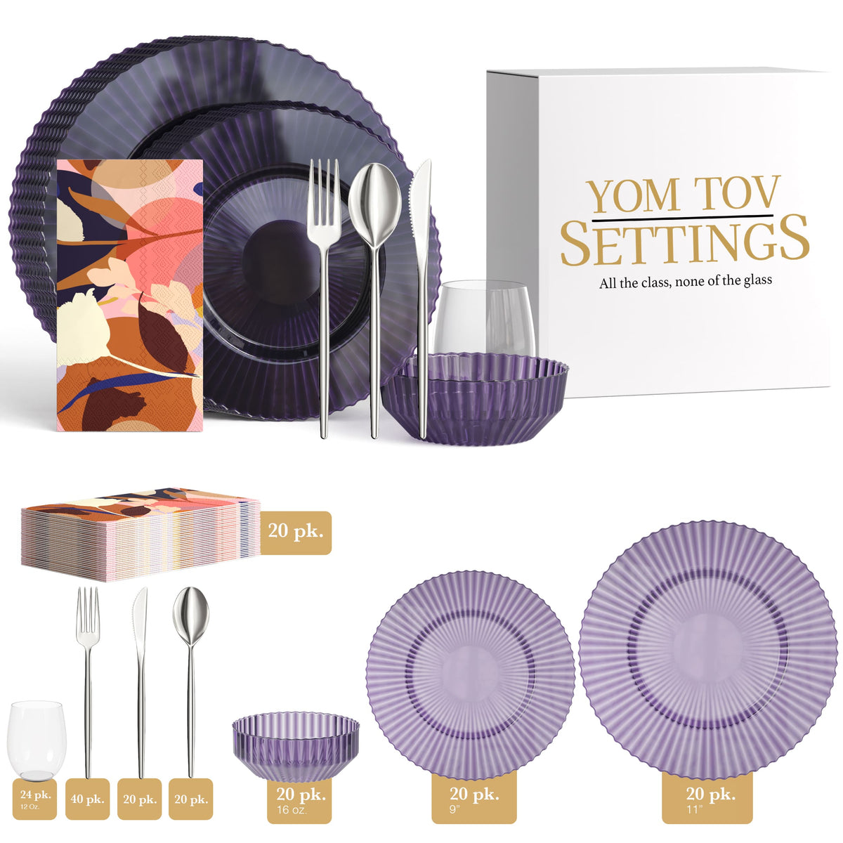 Service for 20 | Violet Gemstone Joy, Shushan Edition