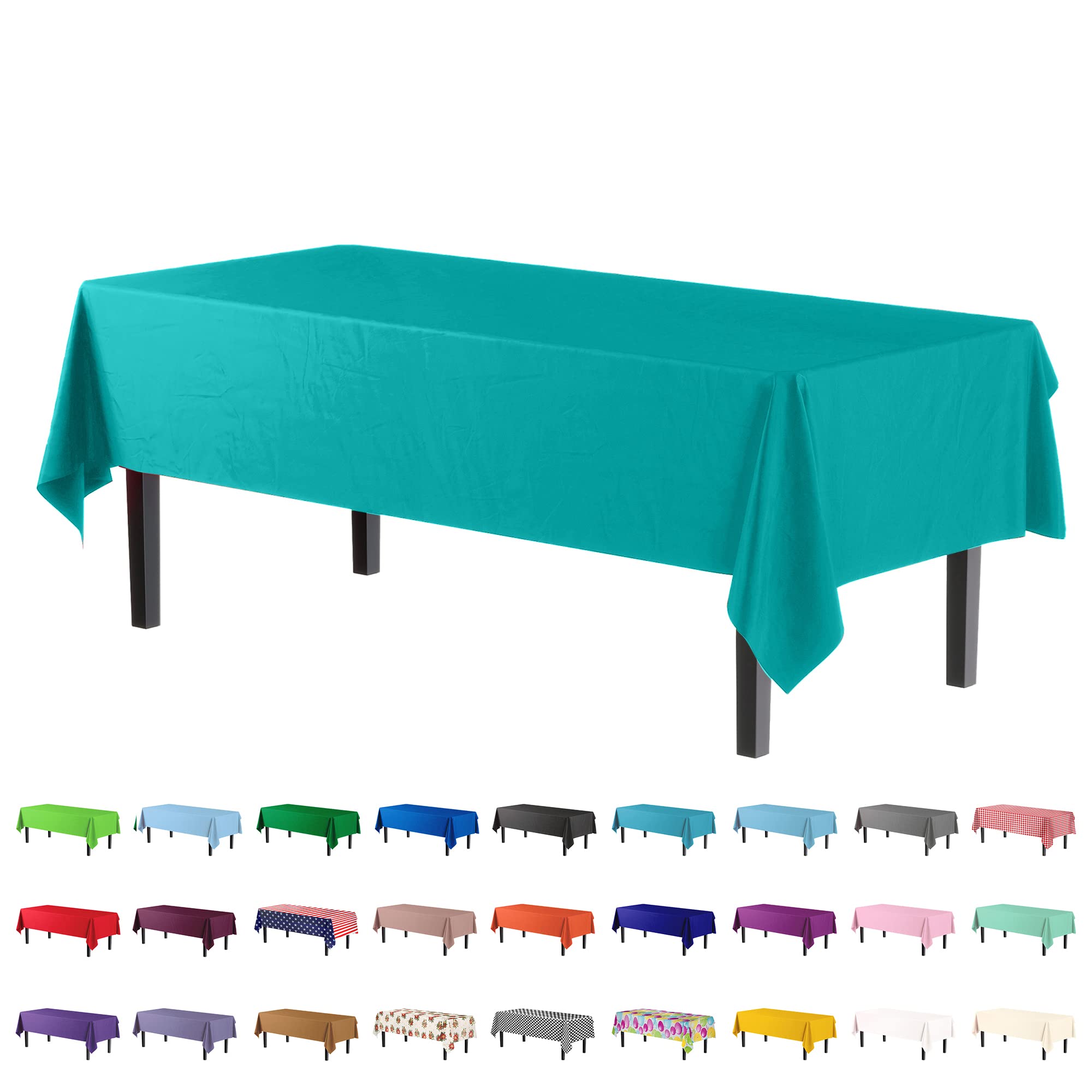 Aqua Blue Table Cover | 6 Pack