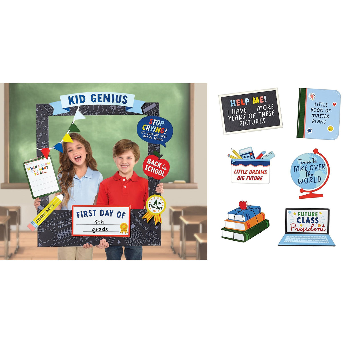 Customizable Back to School Photo Frame Kit, 19.5-inch, 15-pk - Pack of 3