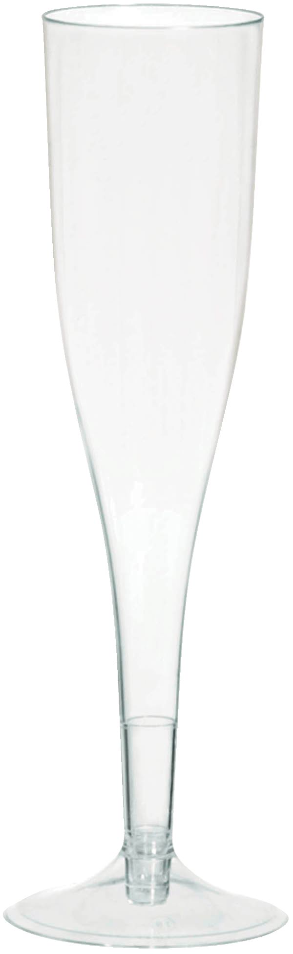 Clear Plastic Champagne Flutes, 5.5-oz, 20-ct - Case of 6