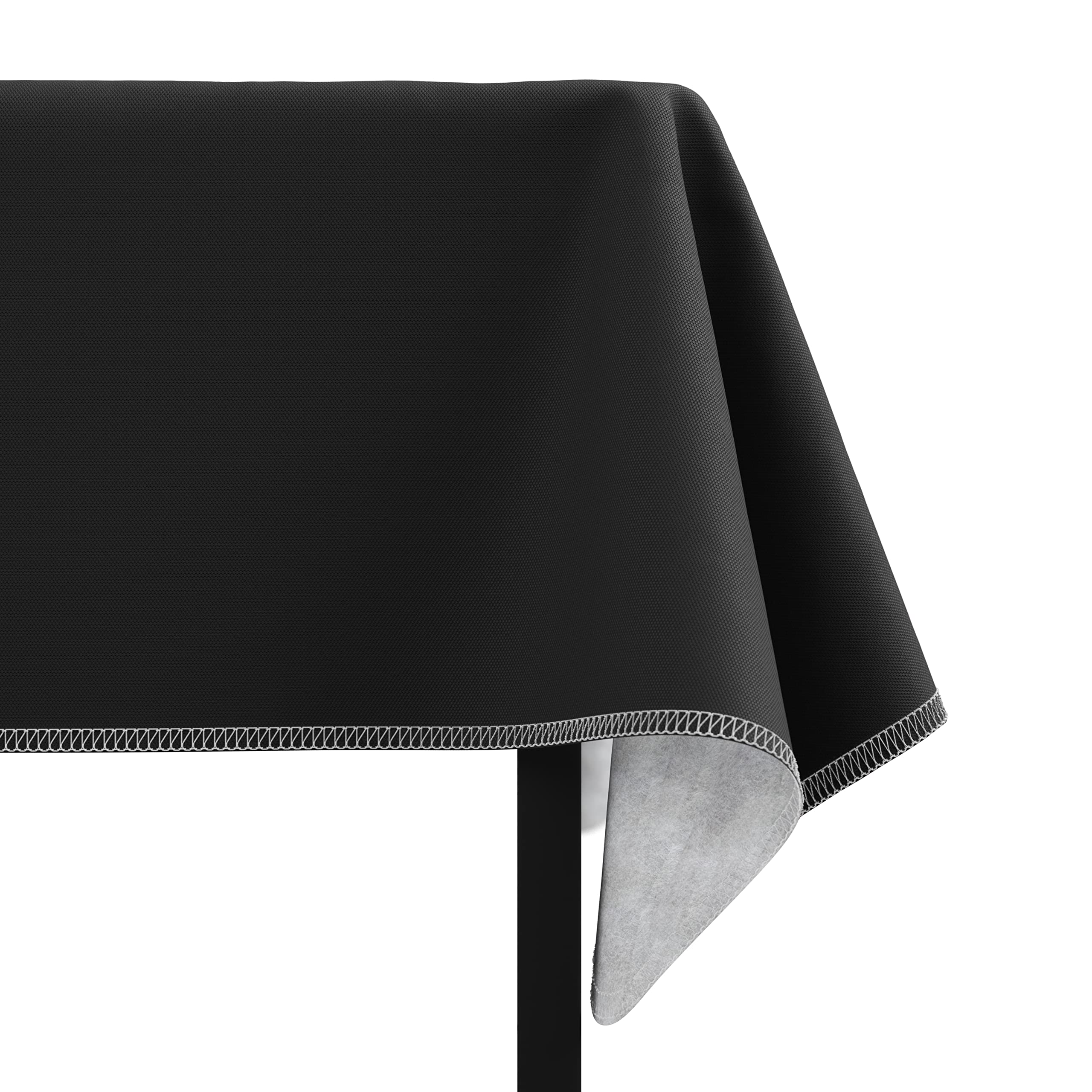 Black Flannel Backed Table Cover 54 In. x 108 In. | 2 Pack