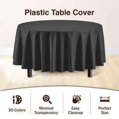 Round Black Table Cover | 12 Pack