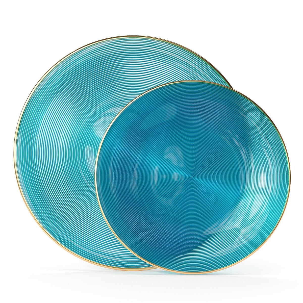 Turquoise Luster Plate Combo | 30 10-inch + 30 7-inch