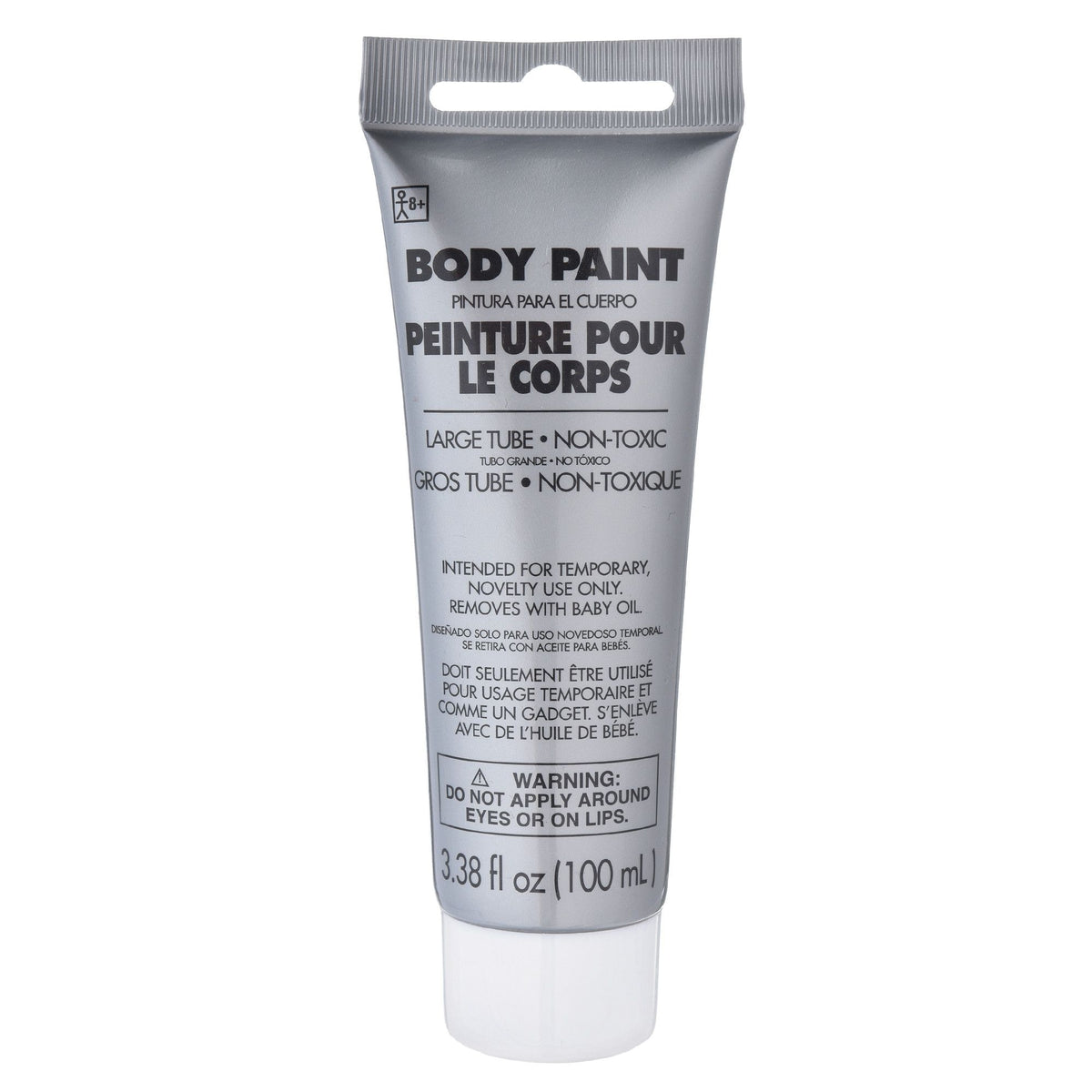 Silver Non-Toxic Body Paint, 100-ml Tube - Pack of 6