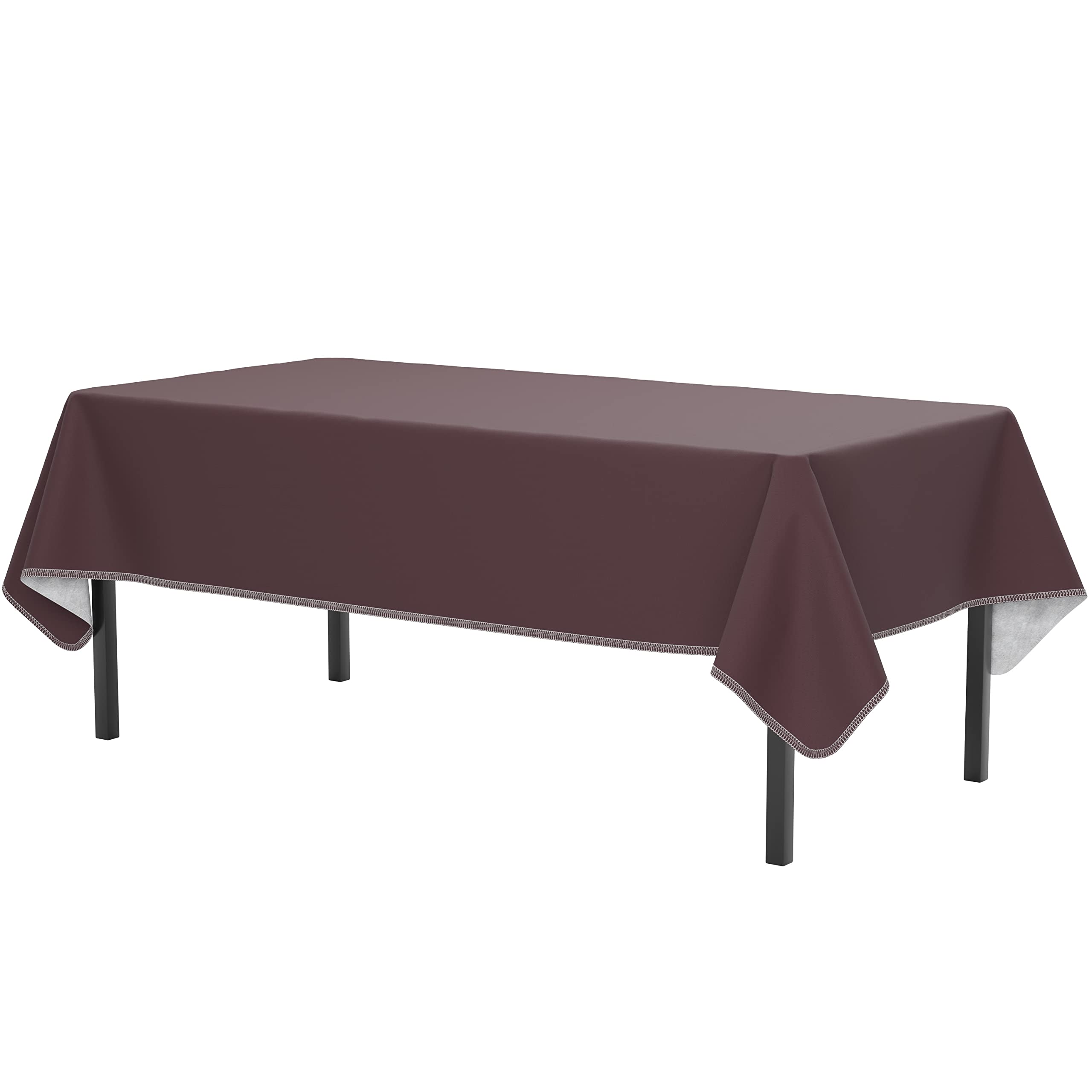 Brown Flannel Backed Table Cover 54 In. x 108 In. | 2 Pack