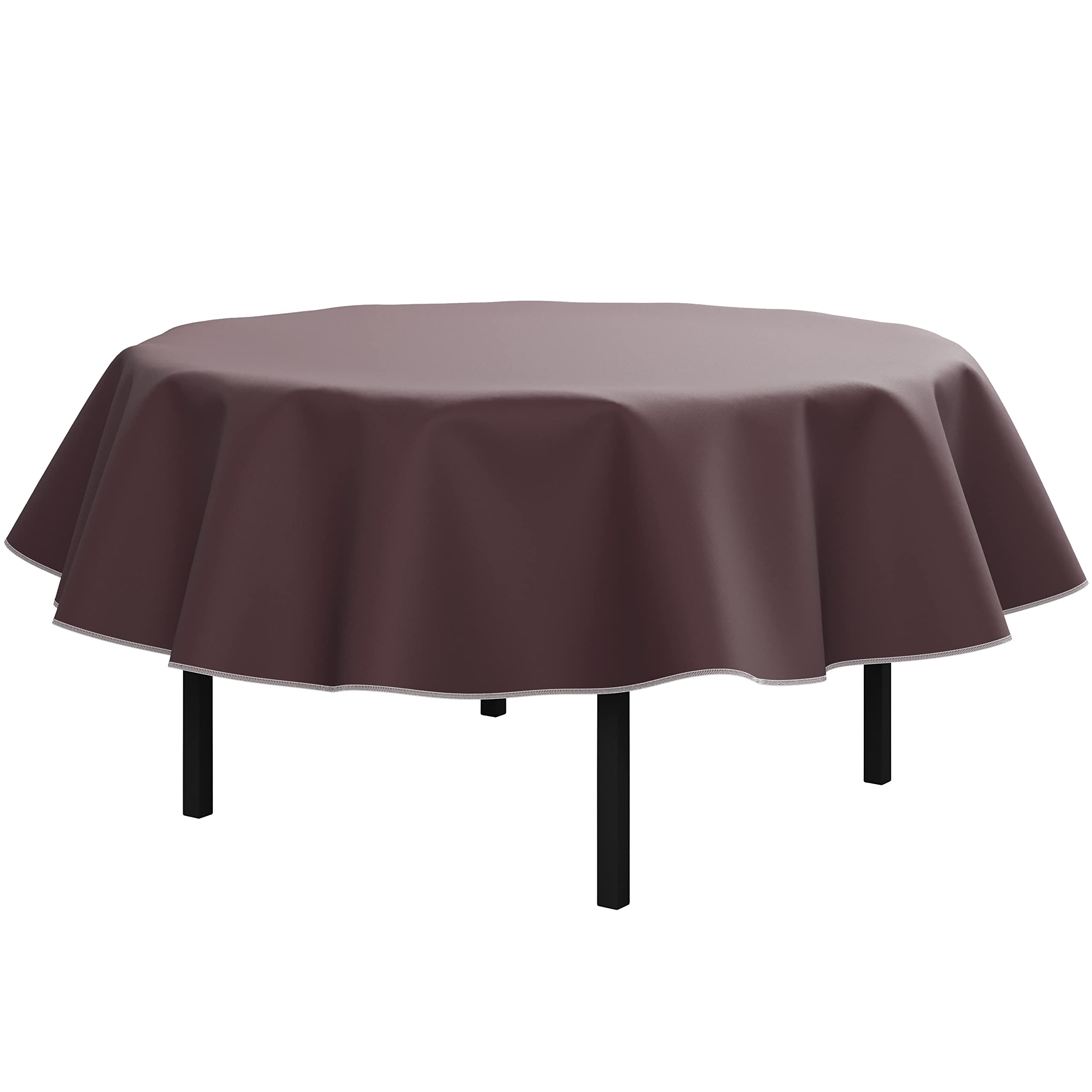 Brown Flannel Backed Table Cover 70 In. Round | 2 Pack