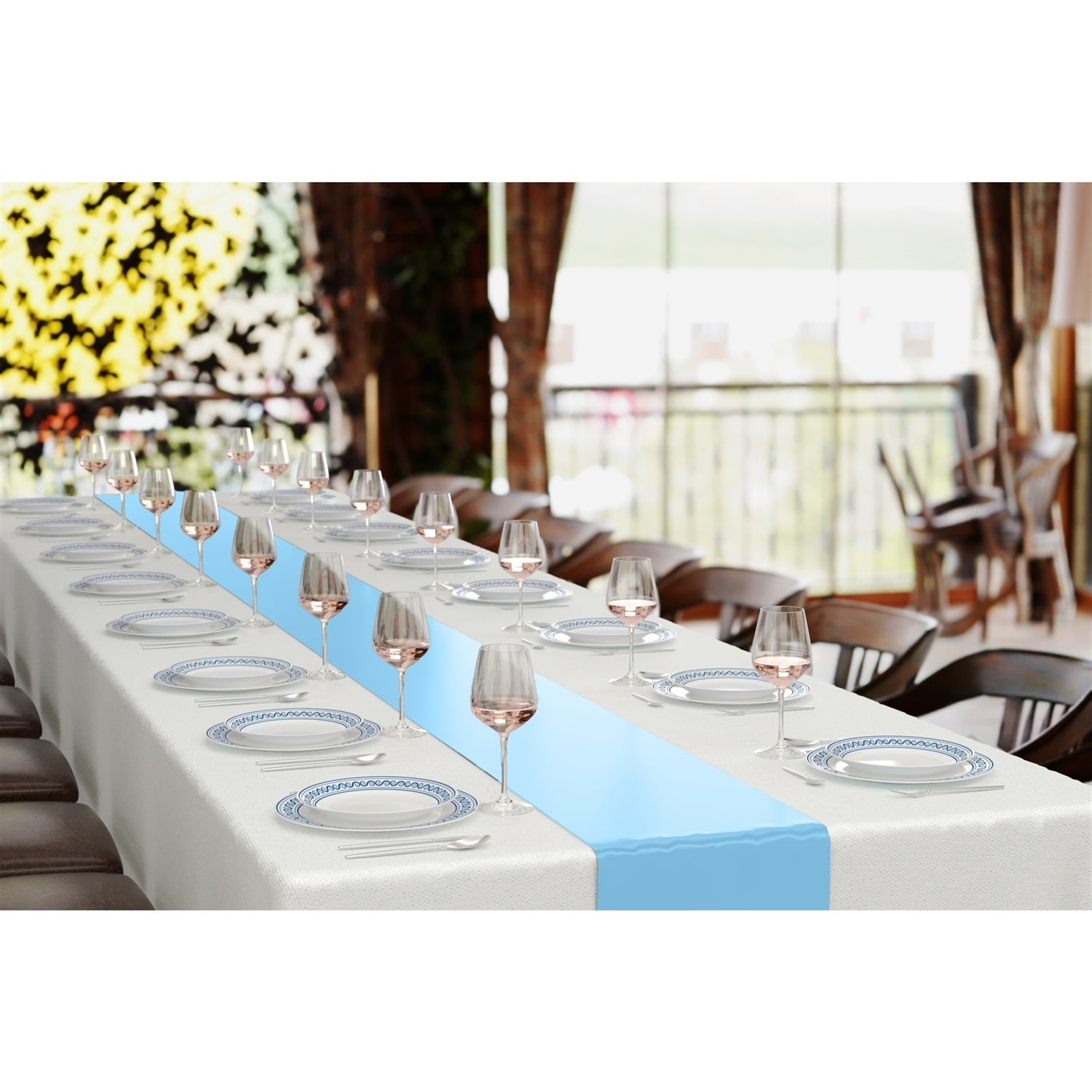 14 In. x 200 Ft. Light Blue Cut To Size Table Runner