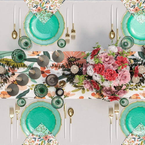 Mint/Gold Petal Plates Combo Pack | 40/40